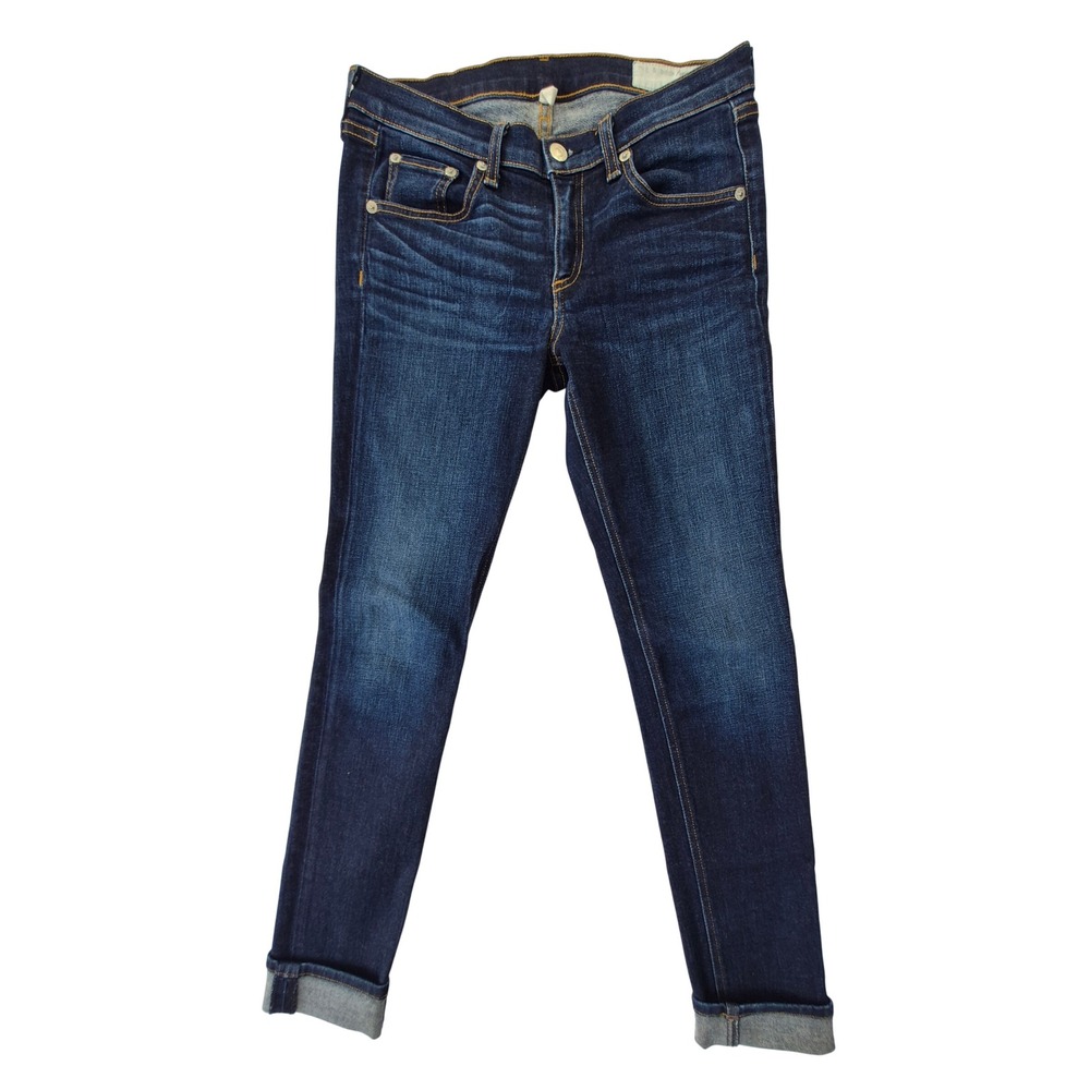 Rag & Bone‎ JEAN Skinny Jeans Dark Wash Indigo Denim Mid Rise Womens Size 29 USA